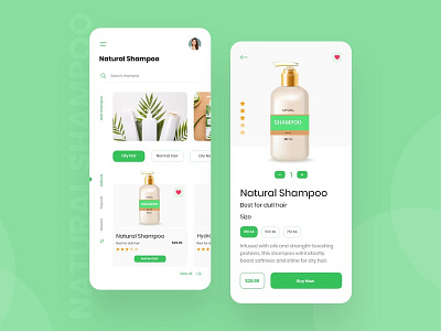 Natural Shampoo Store App android app app app concept app design app designers app developer app development appdesign application clean concept concept concept app concept design delivery app designers mobile app design natural shampoo store app design store app design ui ux