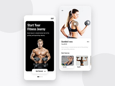 Fitness App Design android app app concept app design app designers application clean concept concept design fitness app fitness app design fitness tracker gym app illustration mobile app design ux