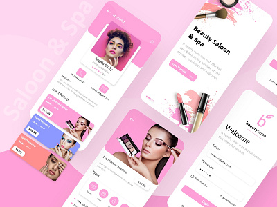 Saloon And Spa Booking App Concept