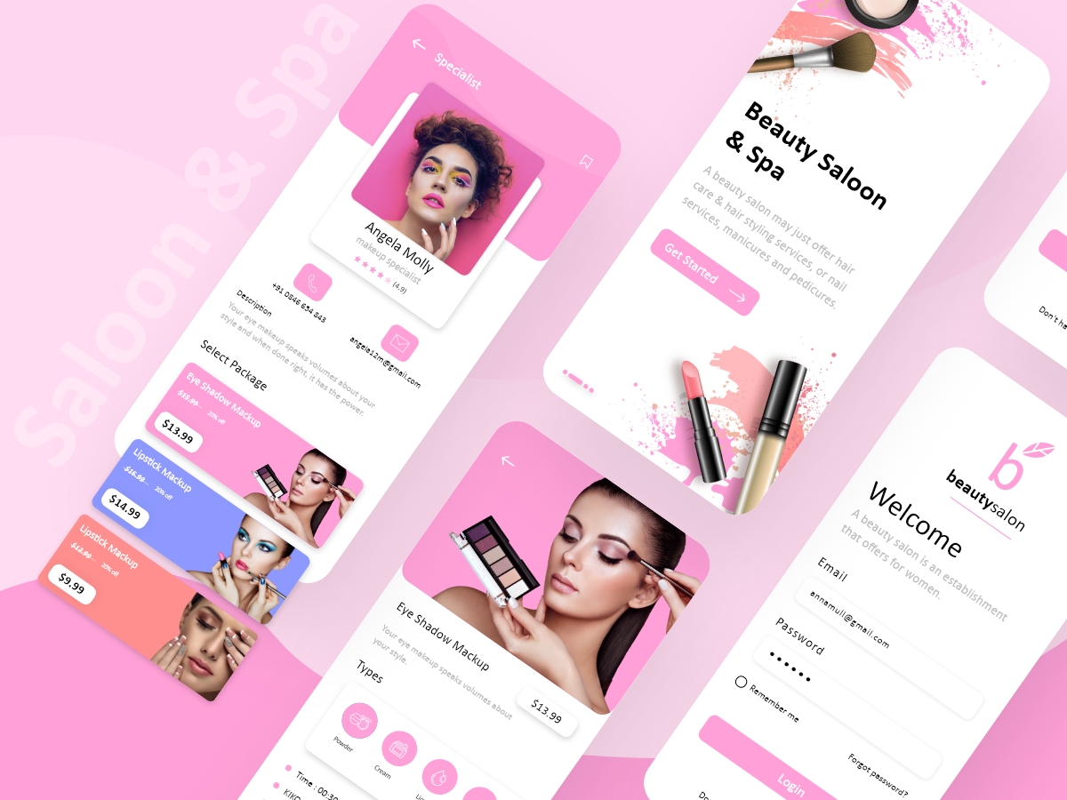 Saloon And Spa Booking App Concept by Unary team on Dribbble