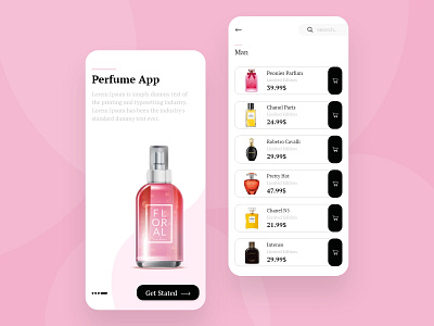 Perfume Store App Design android app app concept app design app development appdesign application clean concept concept design design agency design concept illustration mobile app design on demand app perfume bottle ui