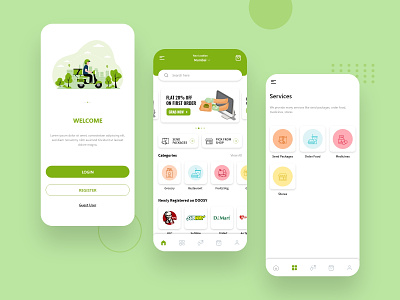 Grocery Delivery App Design android app app design app development appdesign application clean concept concept delivery app design grocery app grocery online grocery store illustration mobile app design online store uidesign