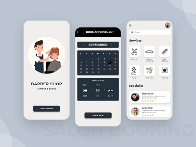 Salon Booking App Design