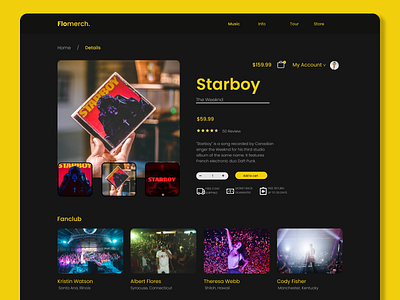 Merchandise Music Band - Starboy