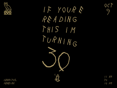 Drake Themed Birthday Invite