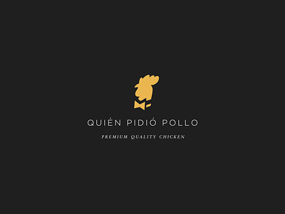 Quién Pidió Pollo Logo branding chicken chicken logo clean concept food food and drink icon identity illustration logo logo design minimal simple stylish typography