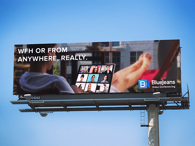 BlueJeans Billboard ad billboard concept video conferencing