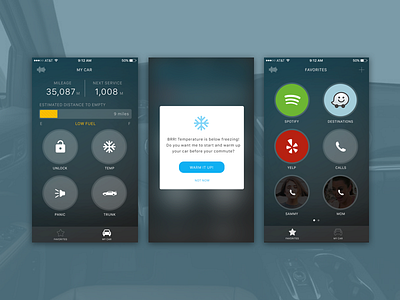 Acura Car App Concept acura app car interface ios mobile app mockup product ui ux