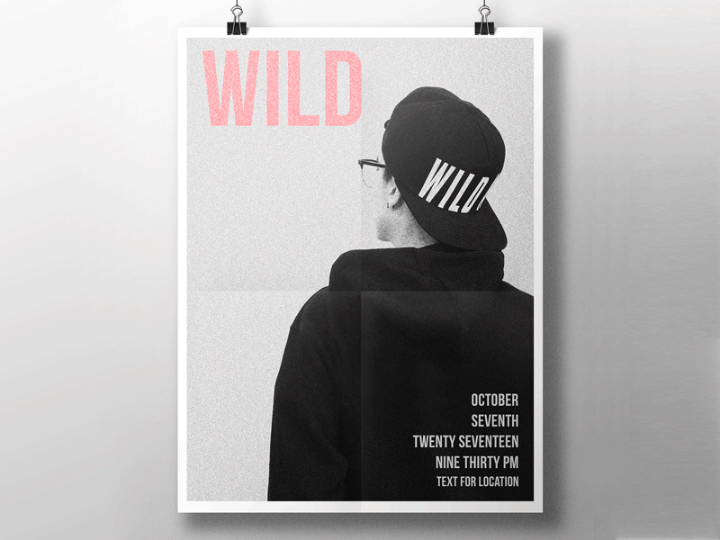 Invite design graphic design invitation invite poster typography wild