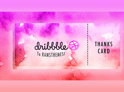 DRIBBBLE THANKS CARD design draft invitation thanks thankyou