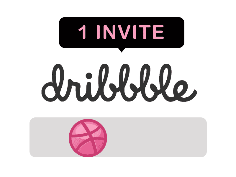 1 FREE INVITE animation cute design dribbble dribbble invitation dribbble invite flat gif invitation invitations invites