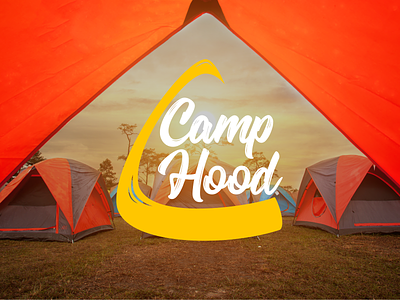 Camphood | Make a difference branding bright camp camping community difference future logo service