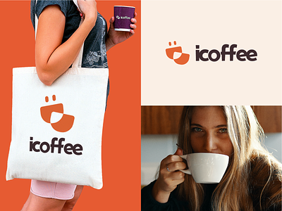 icoffee / Coffee Branding branding coffee drink graphic design happy icon identity logo minimal shop ui