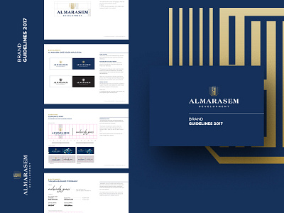 AlMarasem Development Brandbook book brand design development elements guideline identity logo manual realestate visuals