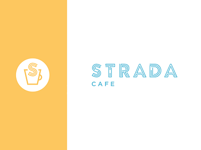 Strada Cafe Concept Design branding breakfast cafe coffee concept cup logo morning typography