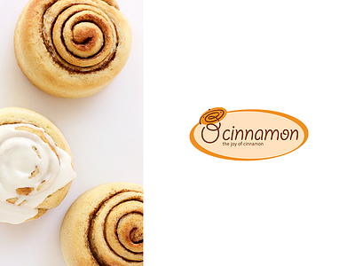 O' cinnamon Logo Design cinnamon creative design icon logo o roll sugar sweats tasty treats typography