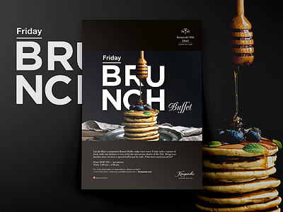 Friday Brunch Buffet Kempinski ad breakfast brunch design flyer friday guidelines hotel layout magazine simple visual