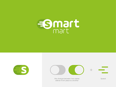Smart Mart Logo Design brand concept design grocery icon identity logo mark simple visual