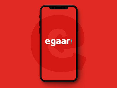 Egaar.com Logo Design app concept design font logo mark minimal red rent typography