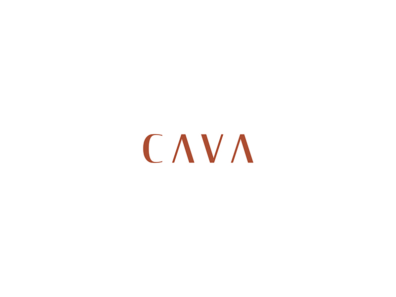 CAVA Cafe & Restaurant arrows brazil cafe design font logo modern pattern restaurant simple warm