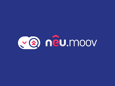 neu.moov logo ai app artificial bot home house intelligent logo move new realestate search