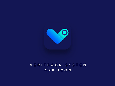 Veritrack Systems app icon logo minimal point simple spot system track v vibrant