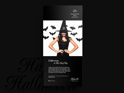 Halloween Kempisnki bats black branding design flyer halloween hotel kempinski trickortreat witch
