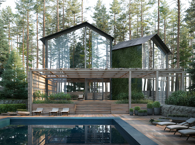 Forest House 3d artist 3dsmax architect architecture architecture design exterior visualization