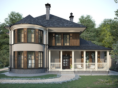 Exterior project. House near St. Petersburg 3d artist 3d modeling 3dsmax architect architecture architecture design exterior texturing visualization visualizations