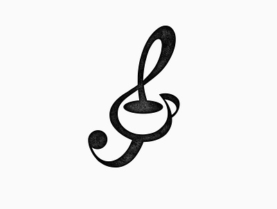 its coffee time... and for some relaxing music also! brand cafe logo design flat logo logotype music