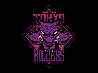 Tokio Killers cartoon character design illustration logo mascot logo