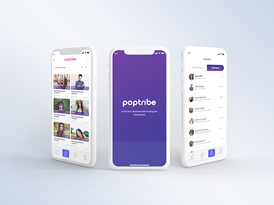 PopTribe Mobile App Redesign app branding design icon illustration ios app design logo minimal mobile app typography ui ux vector