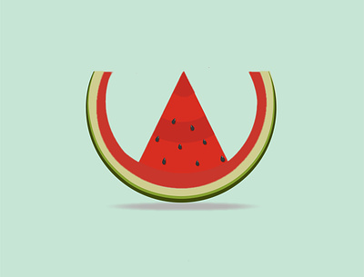 Hello Summer! art design flat fresh fruit illustration summer tyography typeface typo vector watermelon