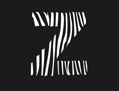 Z - Zebra art design flat illustration minimal typeface typo typography vector zebra
