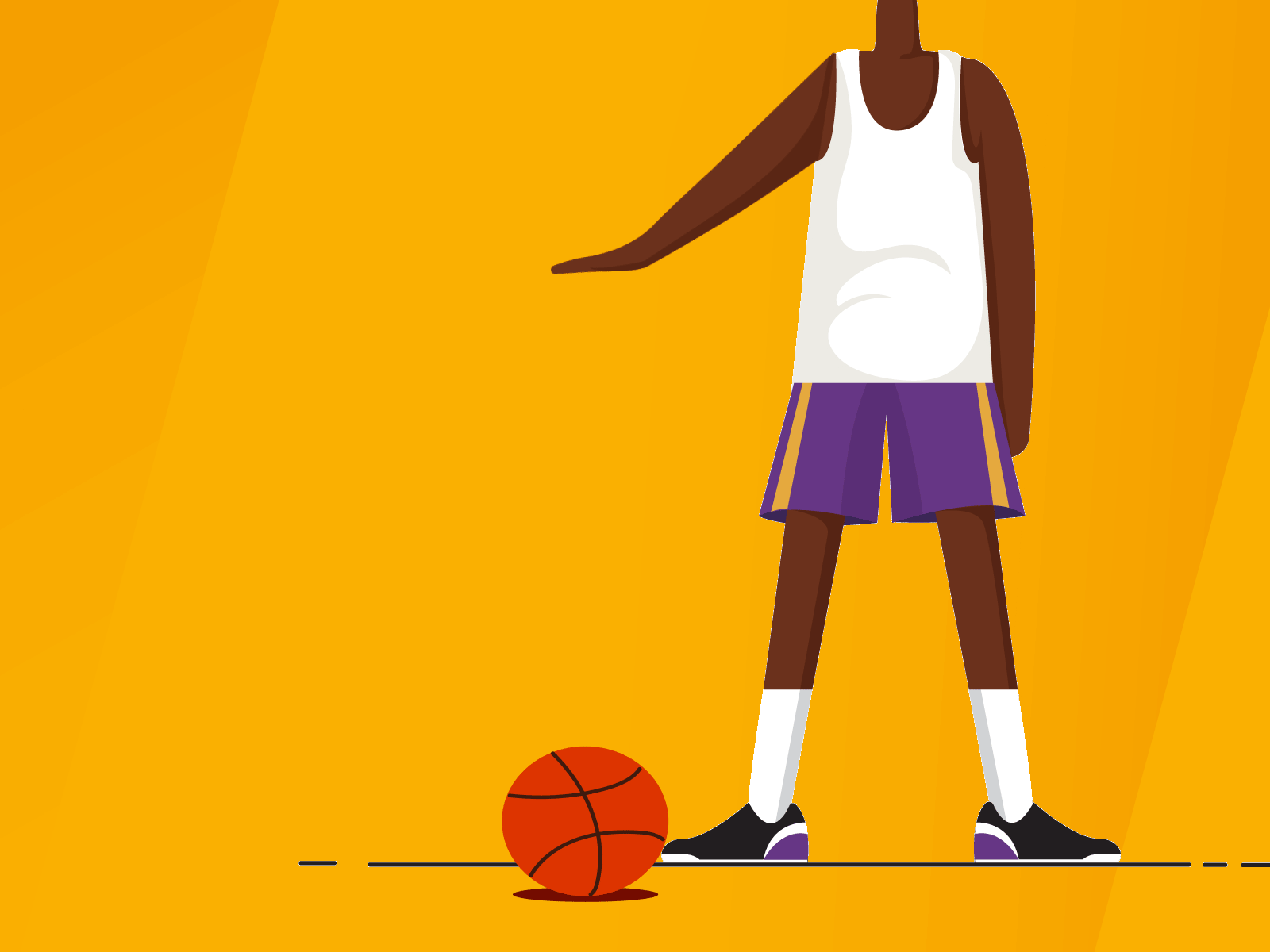 Hello dribbble! agency animation art ball basketball brand debut design dribbble dribble first flat gif illustration illustrator minimal player sports startup visual