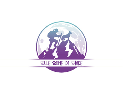 Sulle Orme di Shade dog hiking logo moon pet trekking