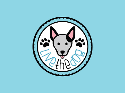 Live the Dog animal blue dog dogtrainer heeler logo pet