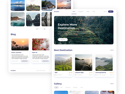 Marijalan Travel Landing Page branding design graphicdesign landing page design landingpage travel typography ui uidesign uiux uiuxdesigner ux uxdesign webdesign