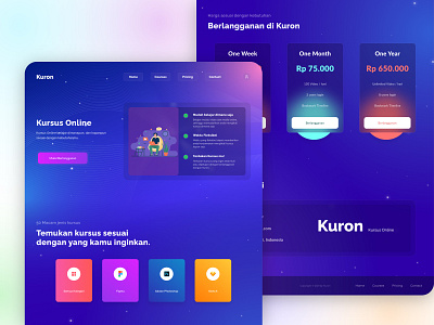 Kuron - Online Courses dribbble graphicdesign landing page design landingpage typography ui uidesign uiux uiuxdesigner ux uxdesign webdesign