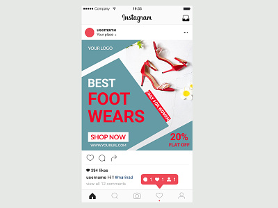 Instagram Ads Post design ad design adobe photoshop ads design instagram ad design poster design social media post design