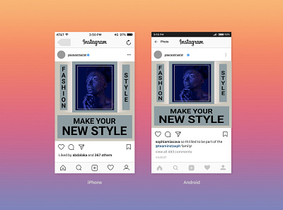 Instagram Fashion Ad post design ad design adobe photoshop cc ads deisgn instagram ad design instagram post design social media ad design