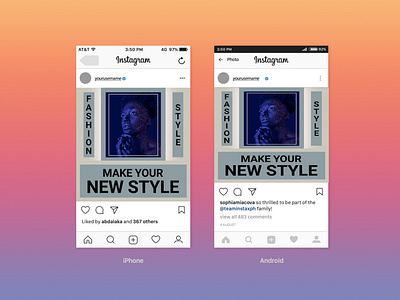 Instagram Fashion Ad post design