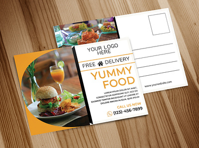 Food Postcard Design For Print eddm postcard postcard postcard art postcard design postcard mockup postcard template print design