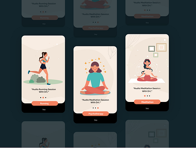 Meditation App UI app ui breath app calm app fitness app meditation app meditation appp ui design ui design uiux yoga app