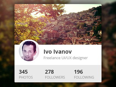 Instagram Profile Widget avatar cover flat instagram metro metro style photo profile ui widget