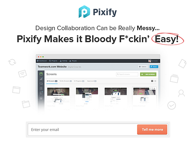 Pixify Landing Page app form icons landing page optin outline pixify squeeze page startup