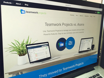 Teamwork Projects vs. Asana - Landing Page