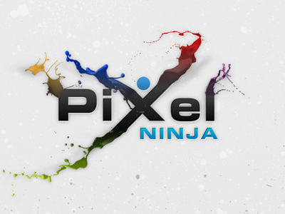 Pixel Ninja branding design identity logo splash wallpaper