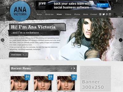 Ana Victoria1 design grunge metal rock singer web wordess