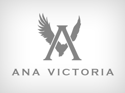 Ana Victoria Logo bird brand identity initials lettermark logo metal rock wings